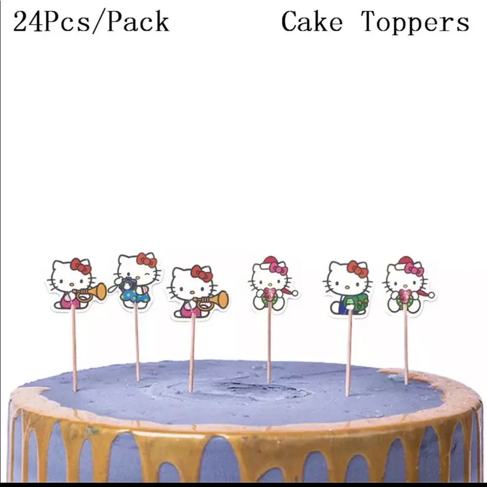 🎉New🎉Hello Kitty Birthday Cake or Cupcake Toppers🎉
